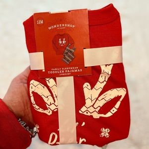 Wondershop Christmas Holiday Reindeer Toddler Pajamas Set NWT 12 Months